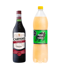 Vermouth Carpano Rosso 950ml +  PDT Pomelo 1.5LT Regular o Sin Azúcar
