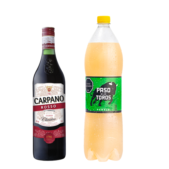 Vermouth Carpano Rosso 950ml +  PDT Pomelo 1.5LT Regular o Sin Azúcar