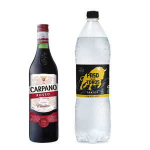 Vermouth Carpano Rosso 950ml + PDT Tónica 1.5L Regular o Sin Azúcar