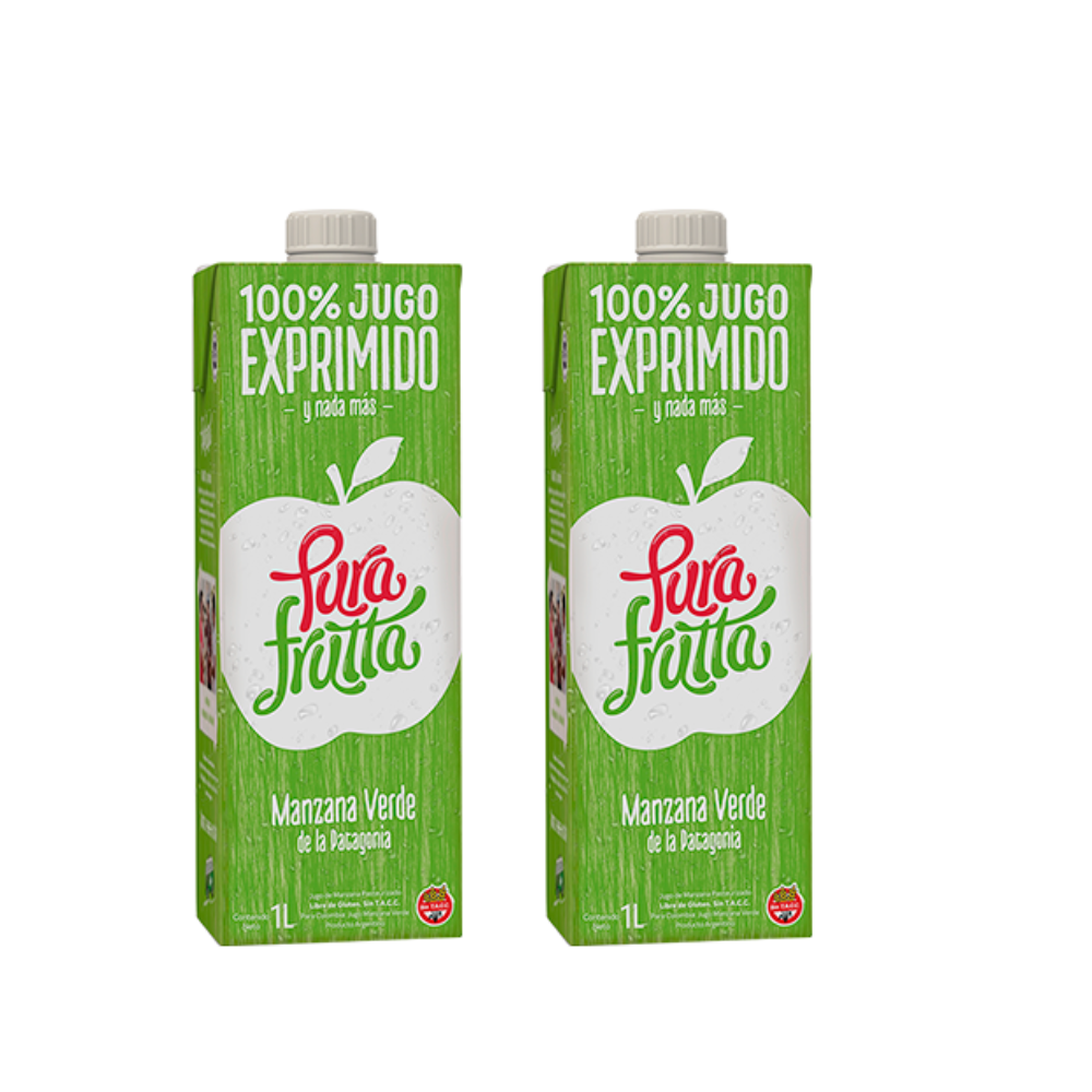 2x1 Jugo Natural Pura Frutta Manzana Verde 1L