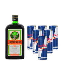 Jagermeister 700ml + 6 Red Bull 250ml