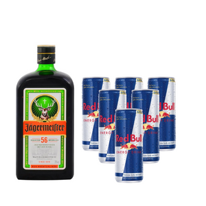 Jagermeister 700ml + 6 Red Bull 250ml