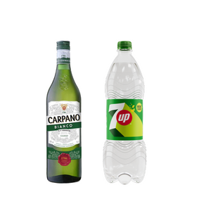 Vermouth Carpano Bianco 950ml + 7UP 1.5LT
