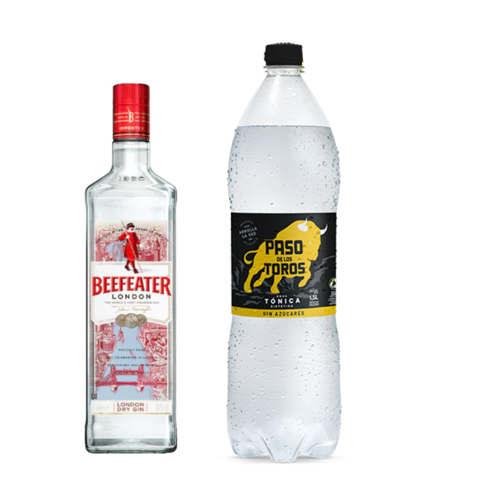 Gin Beefeater 750ml + Tónica PDT 1.5 Regular o Sin Azúcar