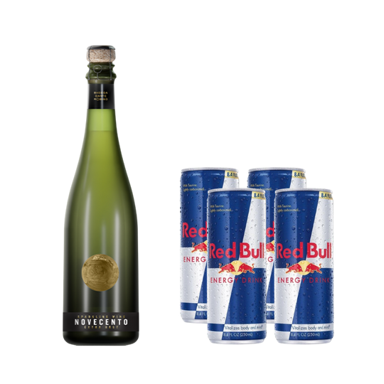 4 Red Bull 250ml + Espumante NovecentoExtra Brut 750