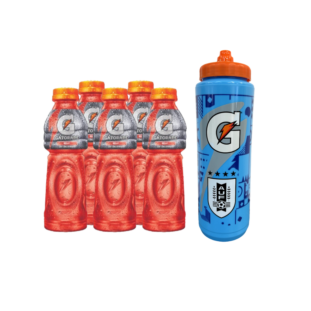 Pack 5 Gatorade Frutas Tropicales 500ml + Caramañola