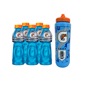 Pack 5 Gatorade Cool Blue 500ml + Caramañola