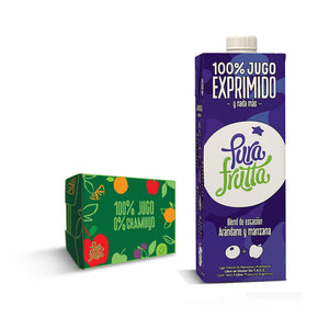 Jugo Natural Pura Frutta Arándanos y Manzana 1L X 8 UNIDADES