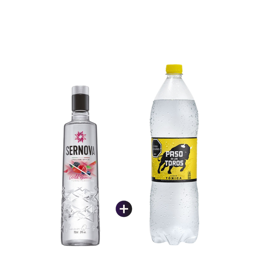 Vodka Sernova Wildberries 700ml + Tónica Regular o Sin azúcar PDT 1.5lt