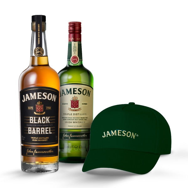 Jameson 1L + Jameson Black Barrel 750ml Gorra Jameson de regalo !!