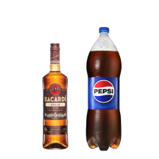 Ron Bacardí Añejo 750ml + Pepsi común o Black 2lt