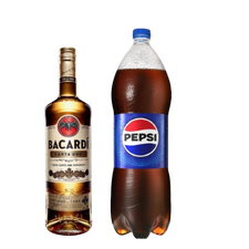 Bacardí carta oro + Pepsi 2lt Regular o Black