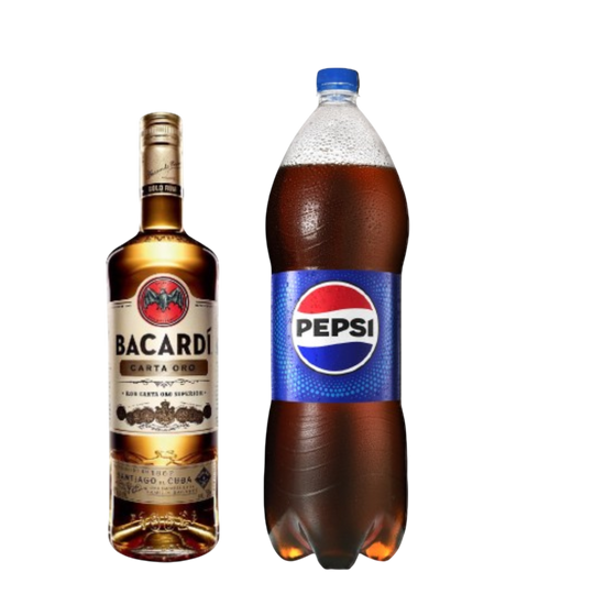 Bacardí carta oro + Pepsi 2lt Regular o Black