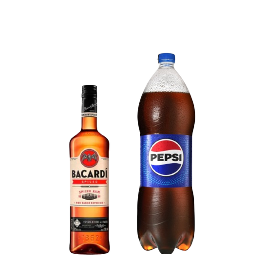 Ron Bacardí Spiced 750ml + Pepsi Regular o Black 2lt