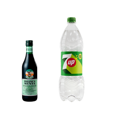 Fernet Branca menta 450 ml + 7up 1.5lt