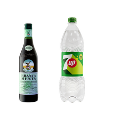 Fernet Branca Menta 750ml + 7up 1.5LT