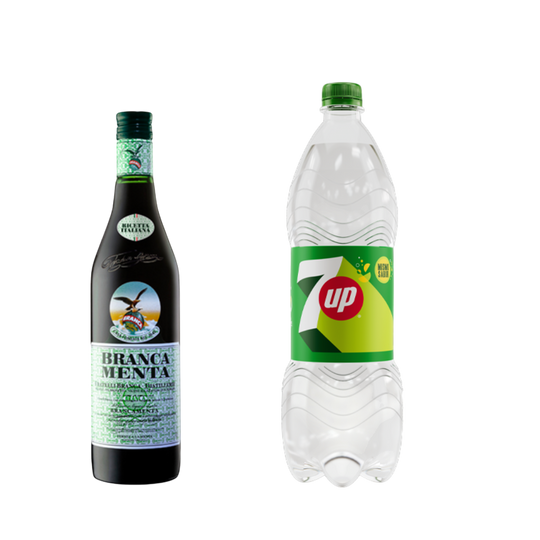 Fernet Branca Menta 750ml + 7up 1.5LT