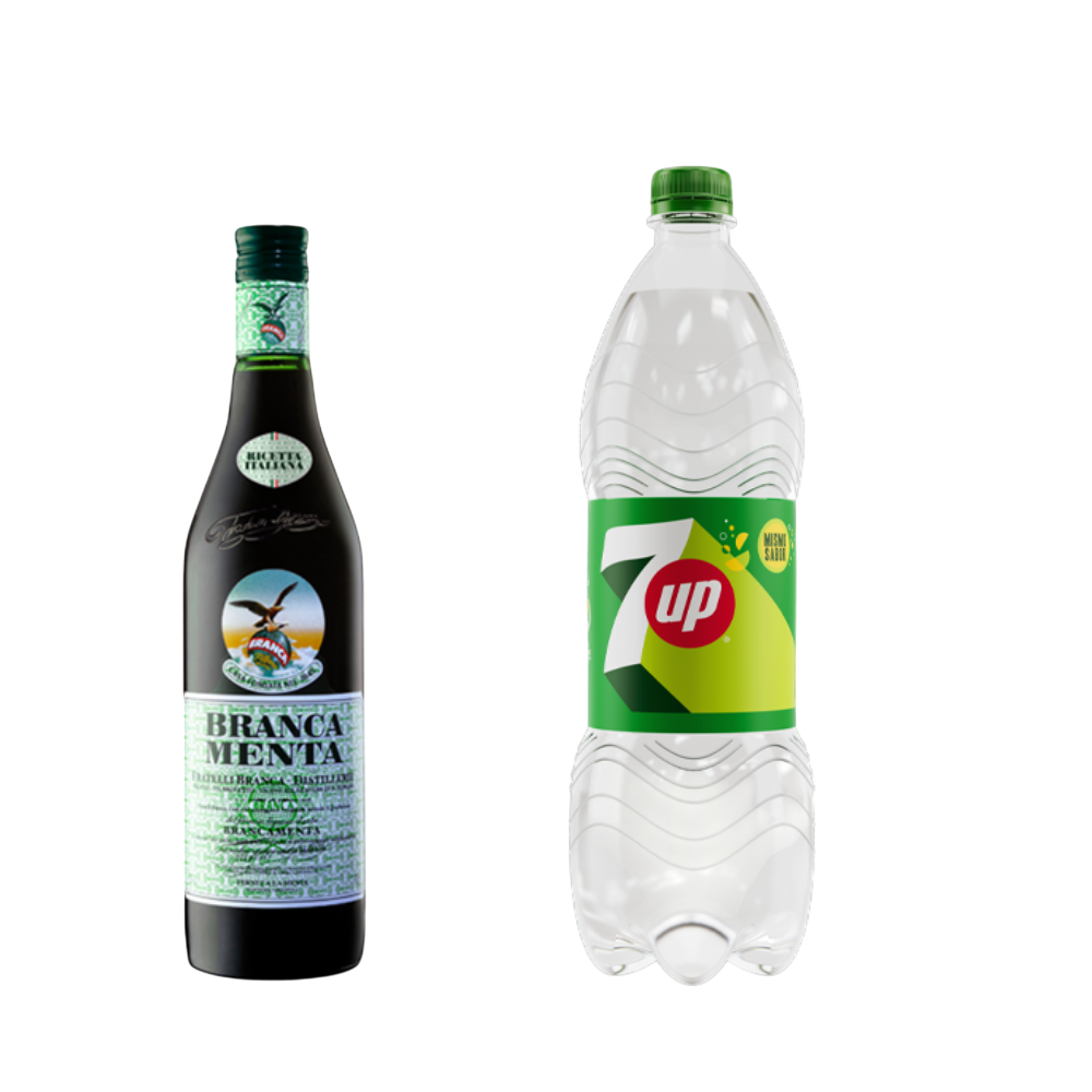 Fernet Branca Menta 750ml + 7up 1.5LT