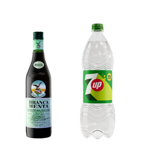 Fernet Branca Menta 750ml + 7up 1.5LT
