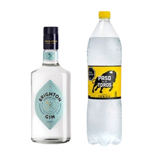 Gin Brighton 700ml + Tónica PDT 1.5 Regular o Sin azúcar