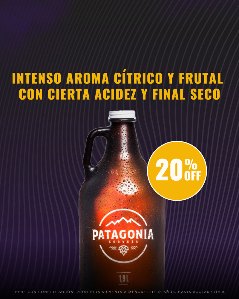 Growler Patagonia 1.9L - Cerveza de Barril con Envase Incluido