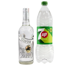 Tequila El Charro Silver 750ml + 7up 1.5LT