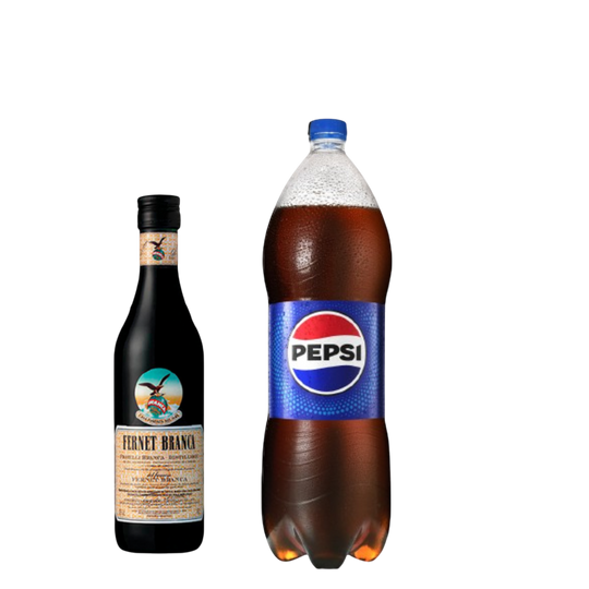 Fernet branca 450ml + Pepsi regular o black 2LT