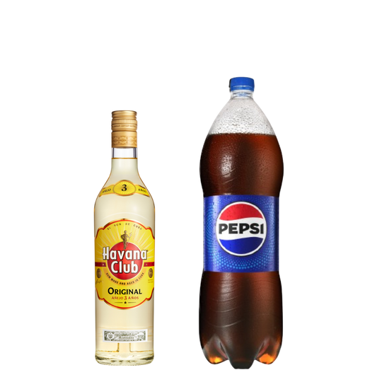 Havana Club 3 años 750ml +Pepsi Regular O Black 2LT