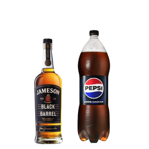 Jameson Black Barrel 750ml + Pepsi 2lt Regular o Black