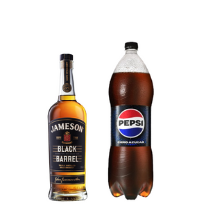 Jameson Black Barrel 750ml + Pepsi 2lt Regular o Black