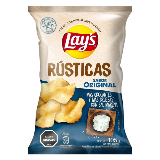 Lays Rusticas Sal Marina 105 g