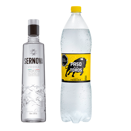 Vodka Sernova 700ml + Tónica  PDT 1.5 Regular o Sin Azúcar