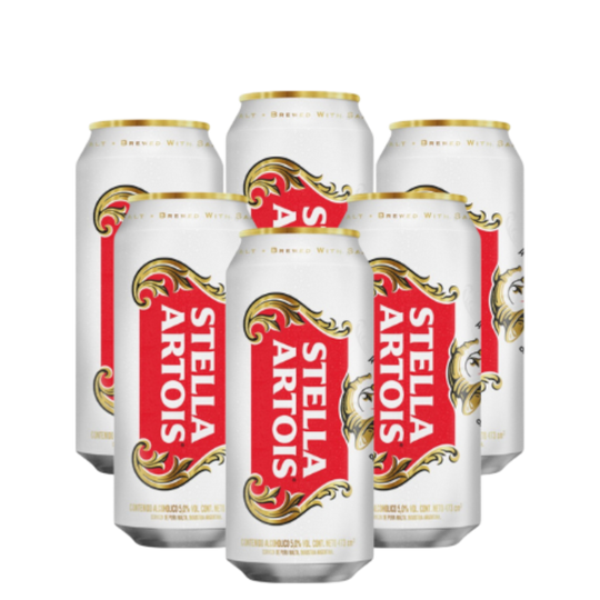 6 Stella Artois lata 473 25%OFF