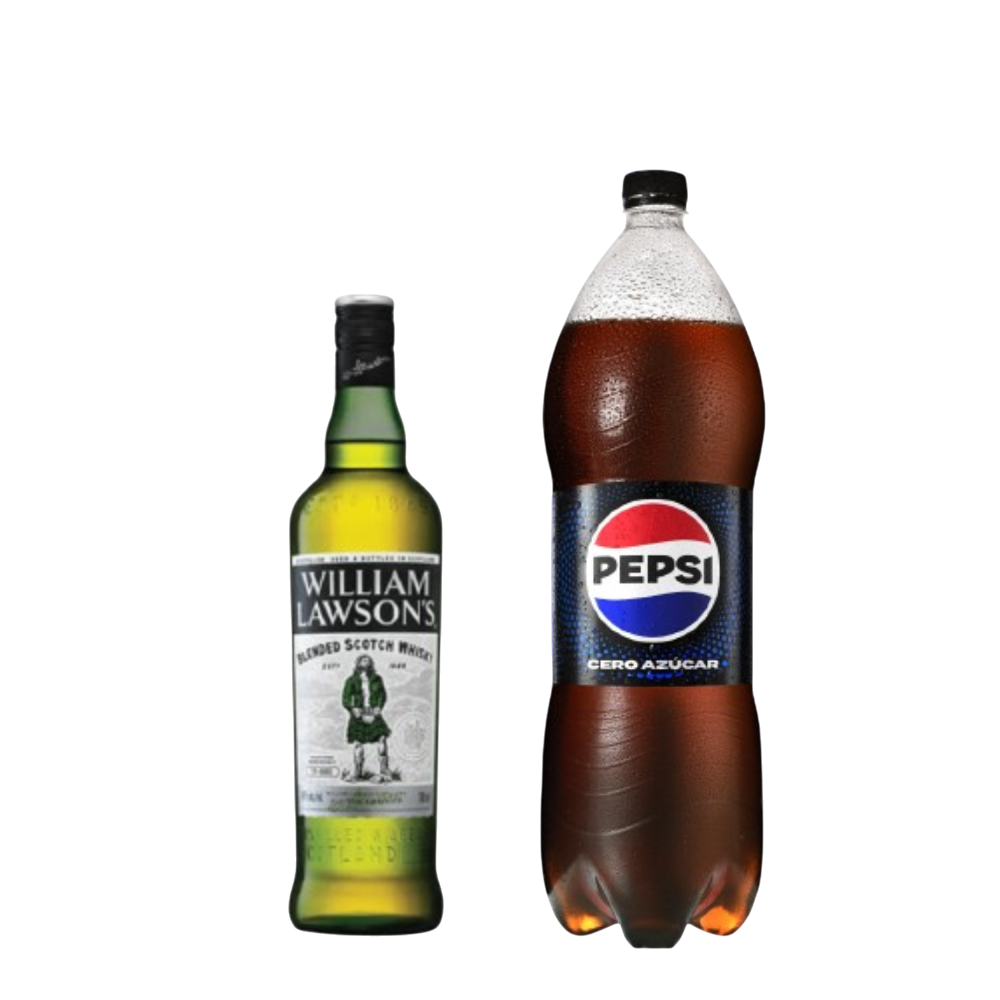 William Lawson's 1 L + Pepsi regular o Black o pomelo PDT 2.0LT