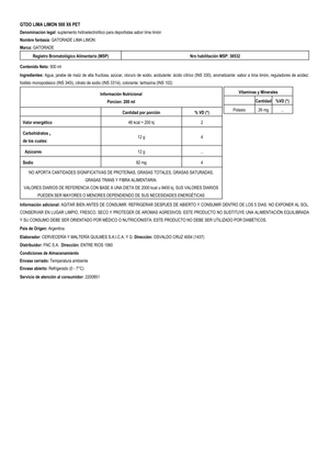Gatorade Lima Limón 500ml